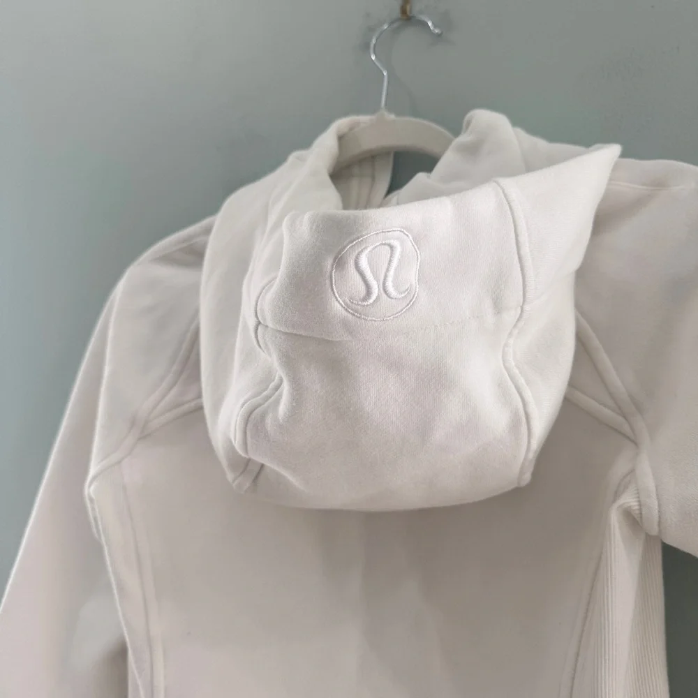 Lululemon Scuba Full Zip Hoodie White 4 - Picture 10 of 11
